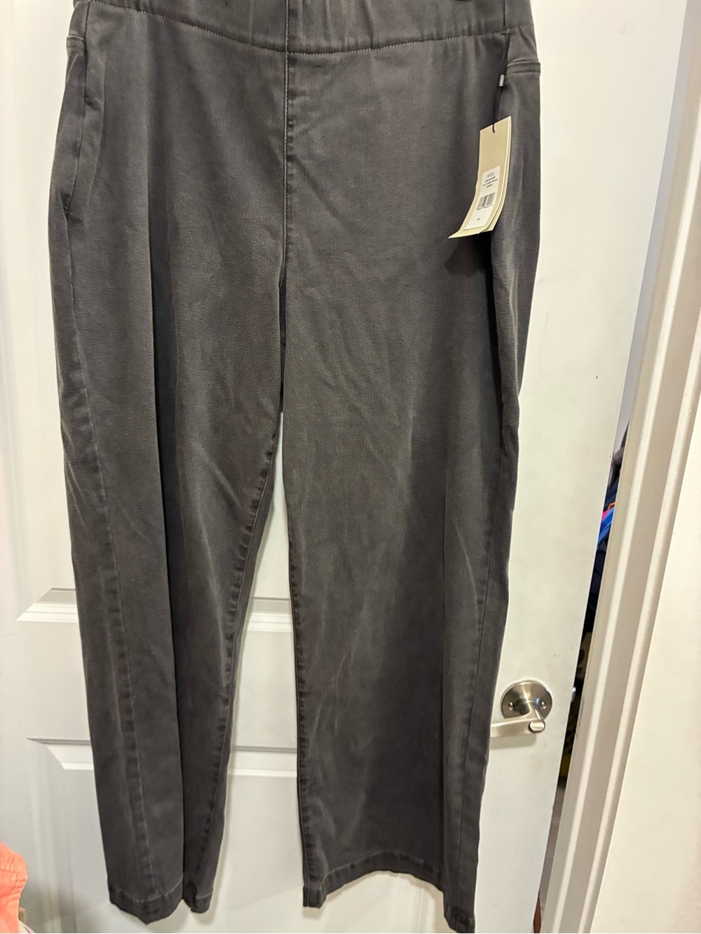 NYDJ Gray Pull-On Straight Leg Trousers